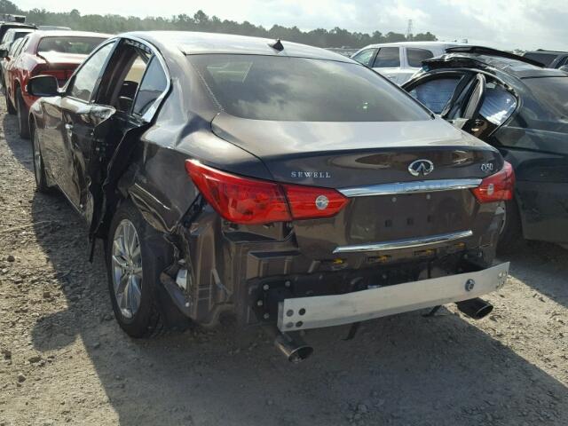 JN1EV7AP0HM741090 - 2017 INFINITI Q50 PREMIU BROWN photo 3