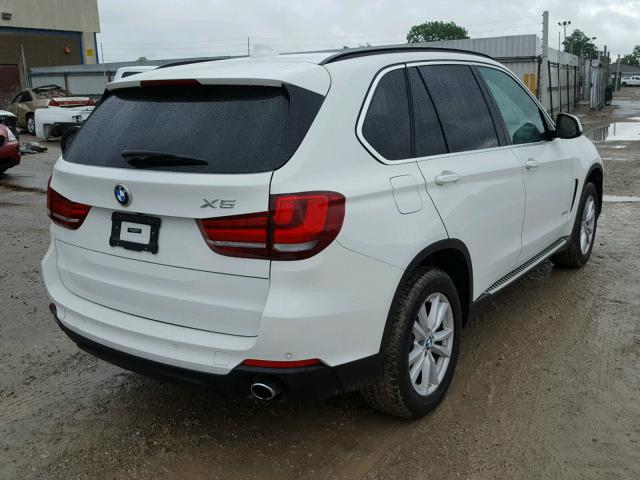 5UXKR0C55F0P12050 - 2015 BMW X5 XDRIVE3 WHITE photo 4