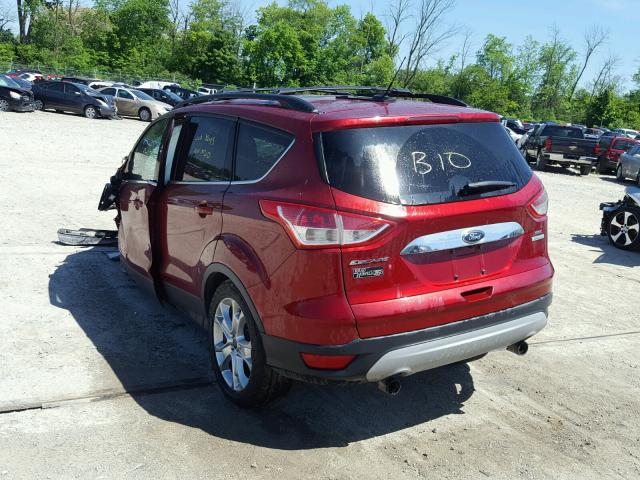 1FMCU0H97DUD09012 - 2013 FORD ESCAPE SEL RED photo 3