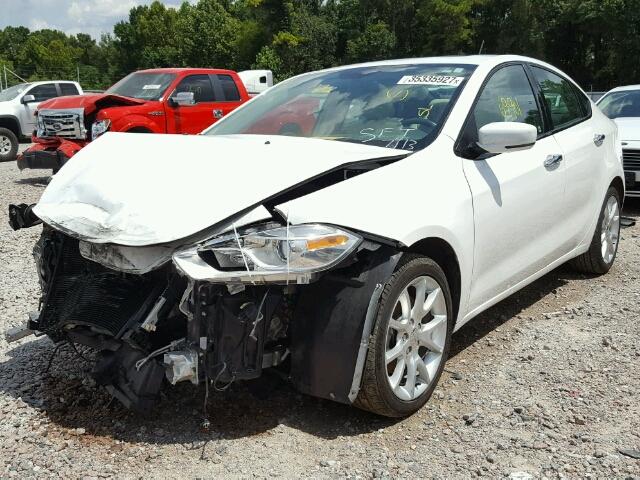 1C3CDFCA0DD104161 - 2013 DODGE DART LIMIT WHITE photo 2