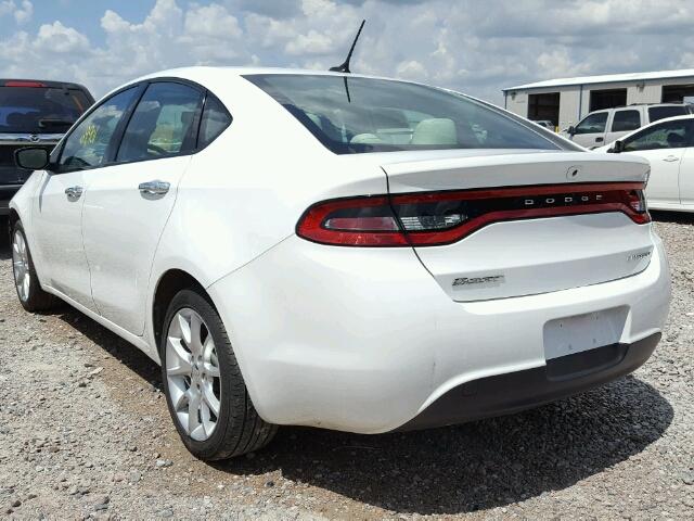 1C3CDFCA0DD104161 - 2013 DODGE DART LIMIT WHITE photo 3