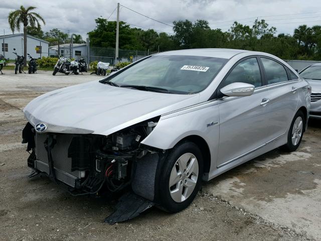 KMHEC4A47BA006621 - 2011 HYUNDAI SONATA HYB SILVER photo 2