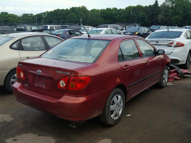 1NXBR32EX3Z062734 - 2003 TOYOTA COROLLA SE RED photo 4