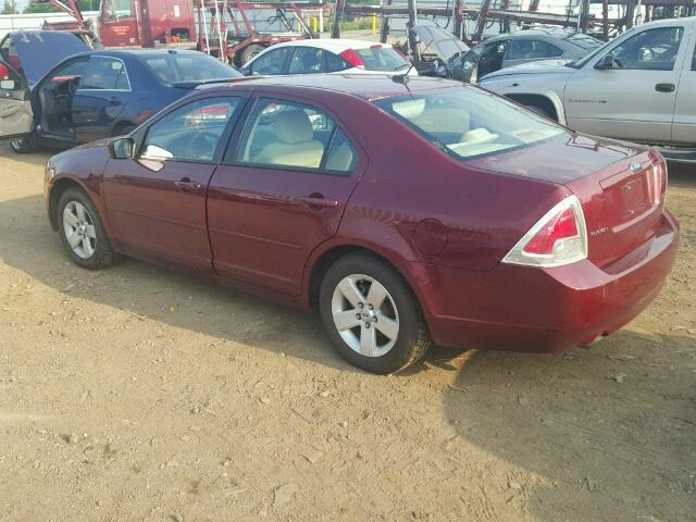 3FAHP011X7R171960 - 2007 FORD FUSION SE MAROON photo 3