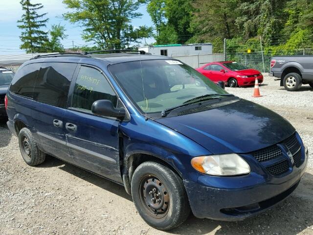 1D4GP24313B152990 - 2003 DODGE GRAND CARA BLUE photo 1