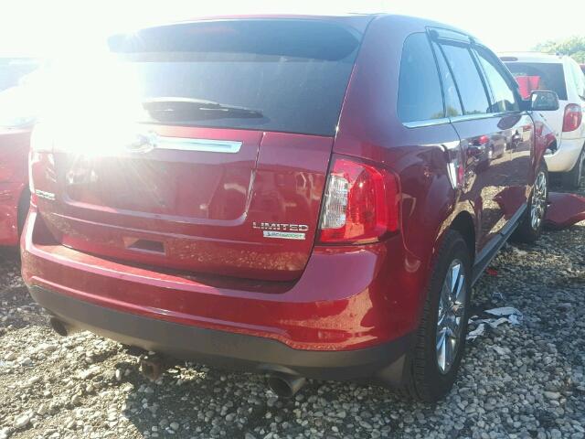 2FMDK3K96DBB17610 - 2013 FORD EDGE LIMIT RED photo 4