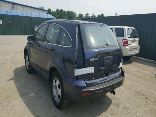 5J6RE48398L001523 - 2008 HONDA CR-V LX BLUE photo 3