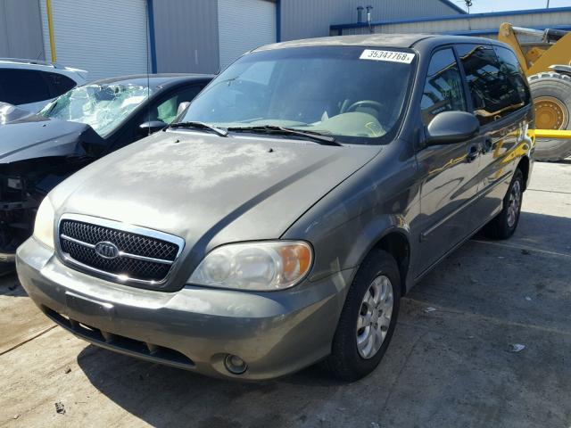 KNDUP132356746186 - 2005 KIA SEDONA EX GRAY photo 2