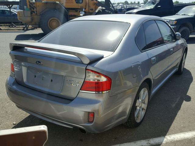 4S3BL676186217630 - 2008 SUBARU LEGACY GT SILVER photo 4