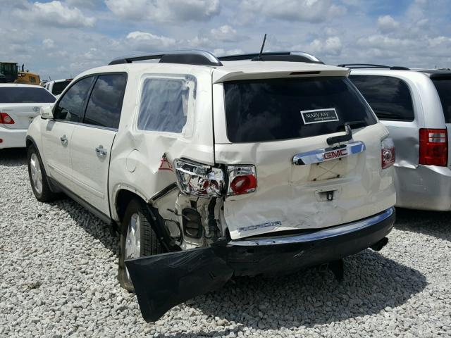 1GKER23708J254527 - 2008 GMC ACADIA SLT WHITE photo 3