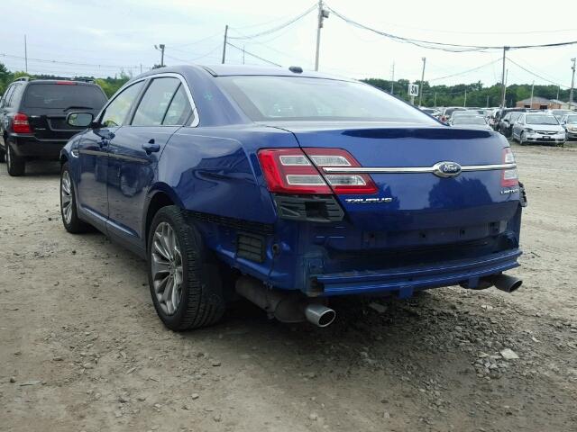 1FAHP2F86EG106318 - 2014 FORD TAURUS LIM BLUE photo 3