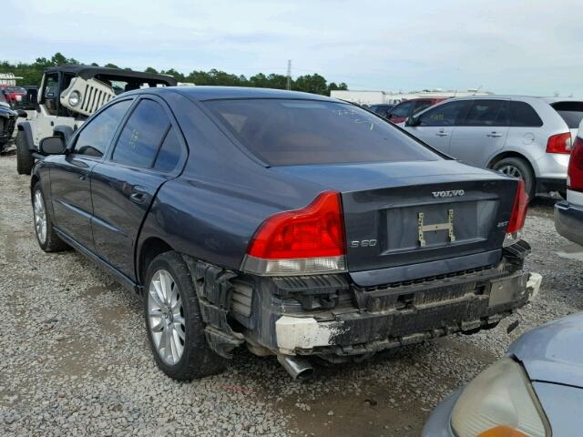 YV1RS592972616310 - 2007 VOLVO S60 2.5T GRAY photo 3