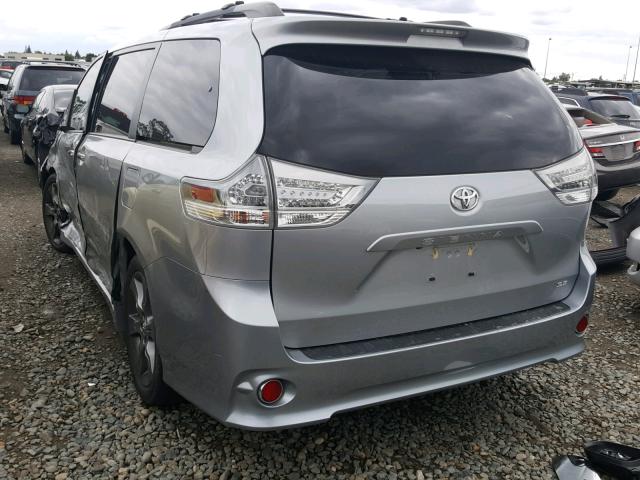 5TDXK3DCXFS630130 - 2015 TOYOTA SIENNA SPO SILVER photo 3