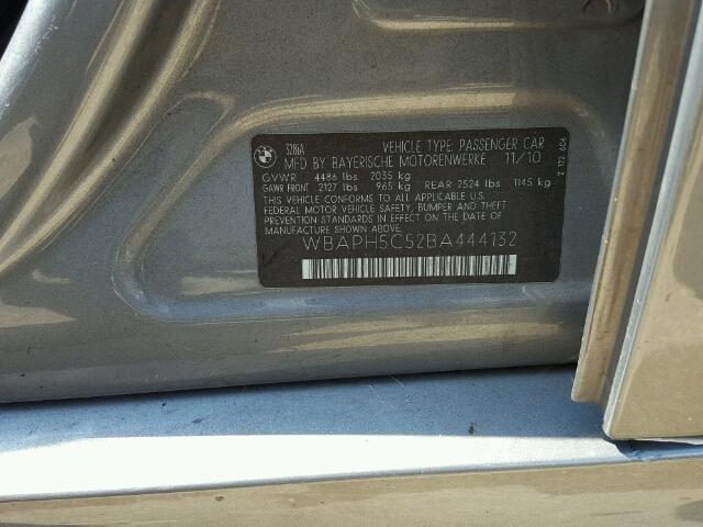 WBAPH5C52BA444132 - 2011 BMW 328 GRAY photo 10
