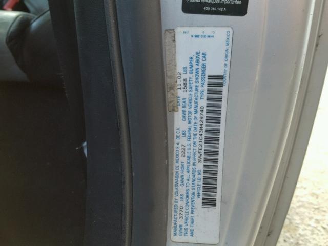 3VWFE21C43M429740 - 2003 VOLKSWAGEN NEW BEETLE Gümüş foto 10