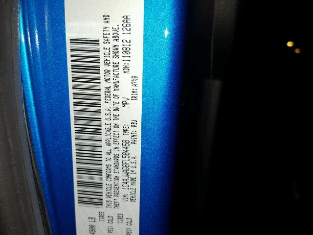 1C4AJWAG6FL584458 - 2015 JEEP WRANGLER S ლურჯი ფოტო 10