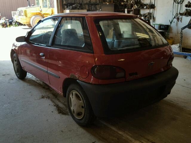 2C1MR2264W6730320 - 1998 CHEVROLET METRO RED photo 3