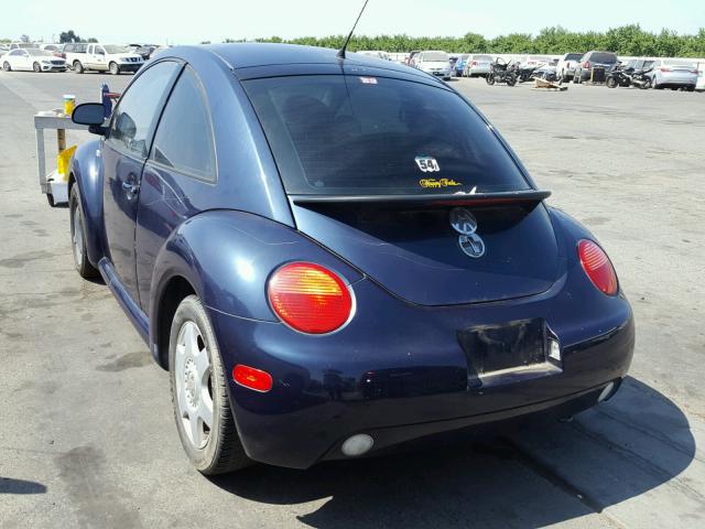 3VWDD21C7YM443651 - 2000 VOLKSWAGEN NEW BEETLE 蓝色 照片 3