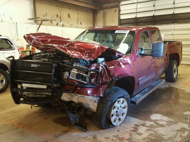 1GT424E84EF191430 - 2014 GMC SIERRA K35 MAROON photo 2