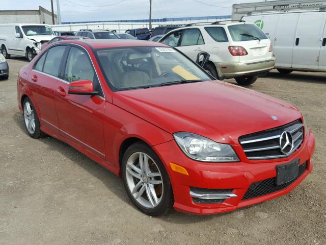 WDDGF8AB0EA960163 - 2014 MERCEDES-BENZ C 300 4MAT RED photo 1