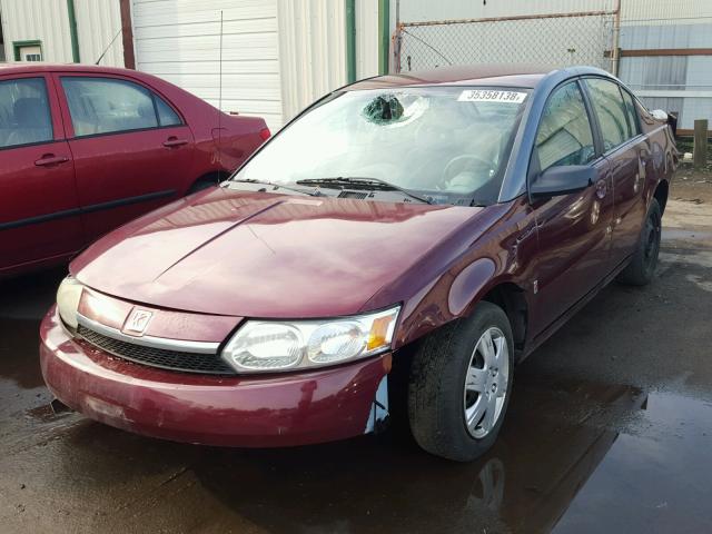 1G8AJ52F93Z107204 - 2003 SATURN ION LEVEL BURGUNDY photo 2
