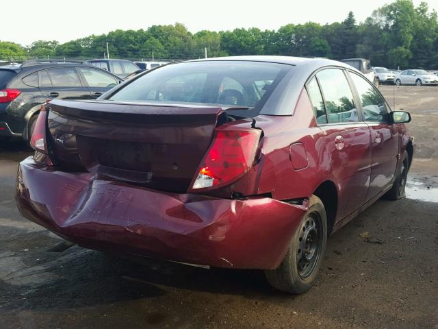 1G8AJ52F93Z107204 - 2003 SATURN ION LEVEL BURGUNDY photo 4