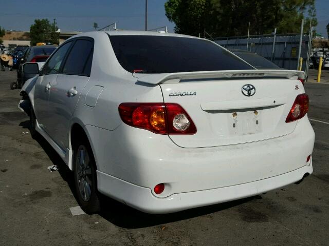 2T1BU4EE0AC407882 - 2010 TOYOTA COROLLA BA WHITE photo 3