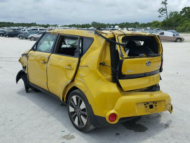 KNDJX3A5XE7084287 - 2014 KIA SOUL ! YELLOW photo 3