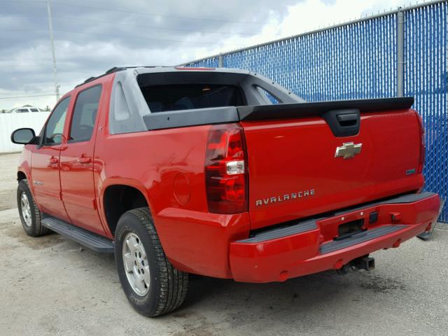 3GNNCFE06AG106966 - 2010 CHEVROLET AVALANCHE RED photo 3