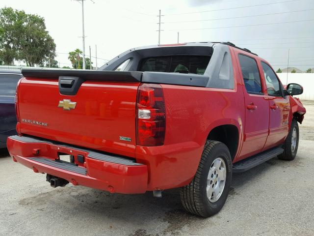 3GNNCFE06AG106966 - 2010 CHEVROLET AVALANCHE RED photo 4