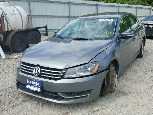 1VWBT7A35EC112863 - 2014 VOLKSWAGEN PASSAT SE CHARCOAL photo 2