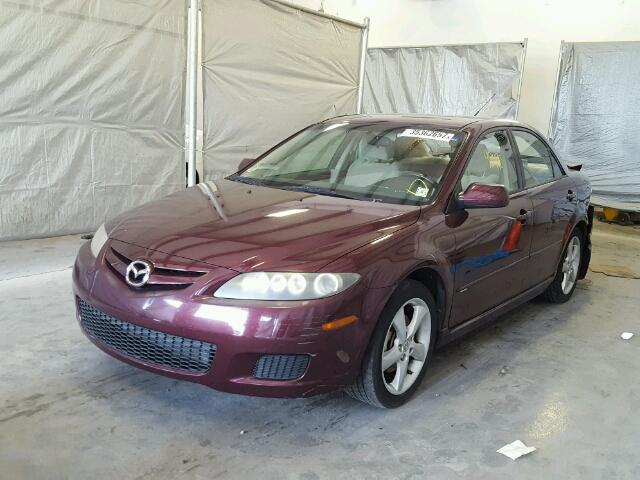 1YVHP80C885M11808 - 2008 MAZDA 6 I BURGUNDY photo 2