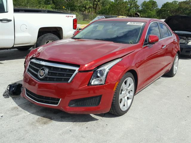 1G6AA5RA0D0146224 - 2013 CADILLAC ATS RED photo 2