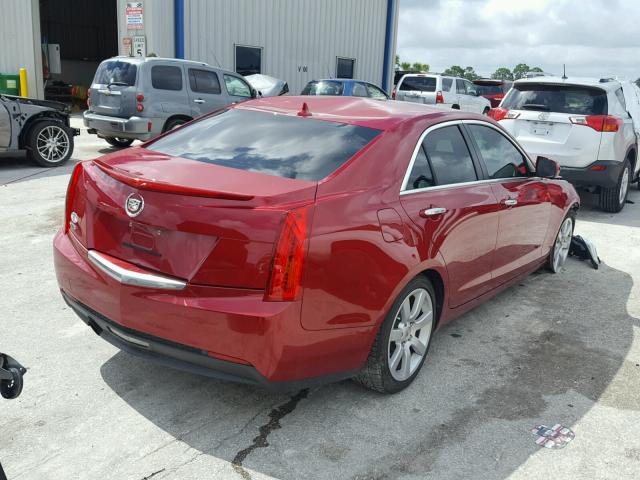 1G6AA5RA0D0146224 - 2013 CADILLAC ATS RED photo 4