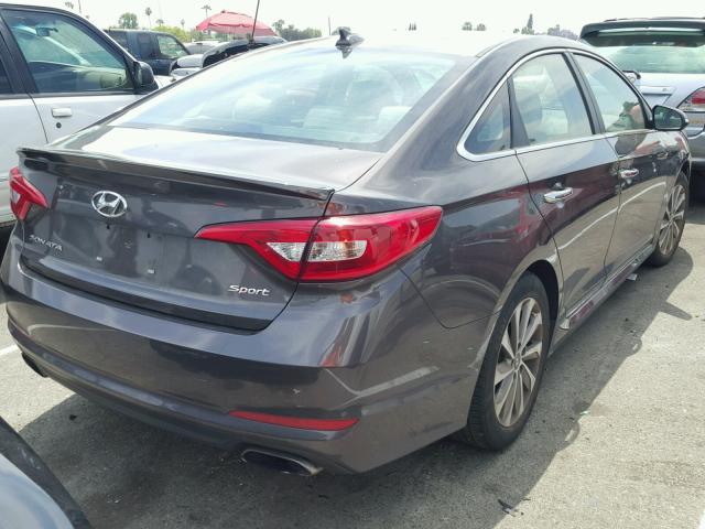 5NPE34AF9HH483476 - 2017 HYUNDAI SONATA SPO BROWN photo 4