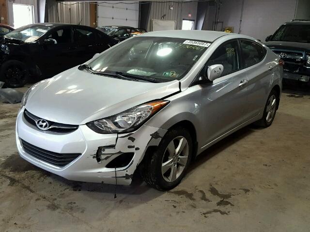 KMHDH4AE2CU332753 - 2012 HYUNDAI ELANTRA GL SILVER photo 2