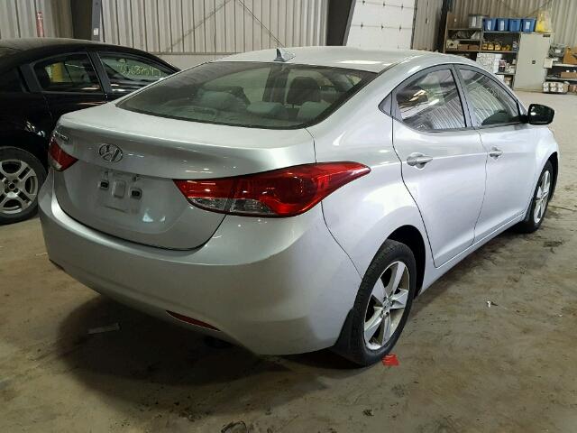 KMHDH4AE2CU332753 - 2012 HYUNDAI ELANTRA GL SILVER photo 4