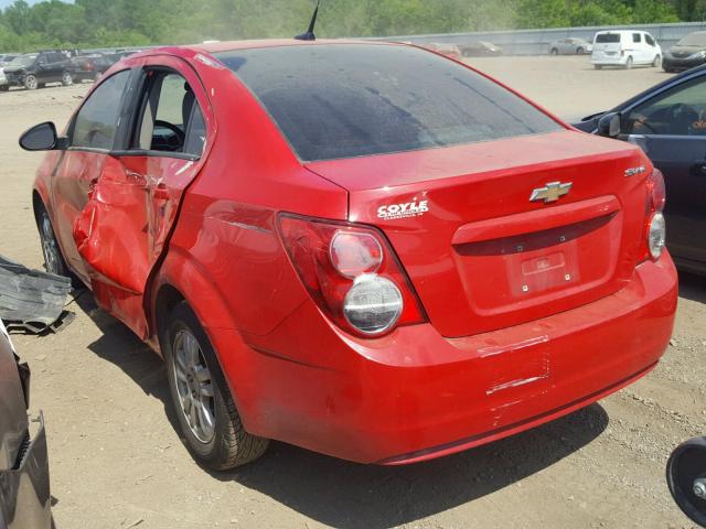 1G1JA5SH1C4167989 - 2012 CHEVROLET SONIC LS 红色 照片 3