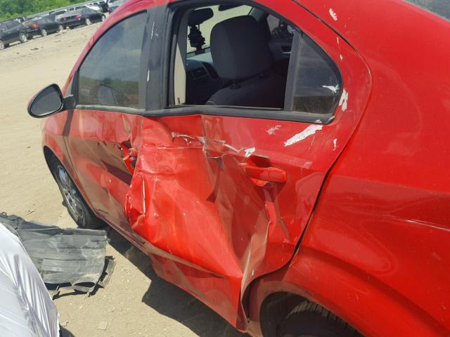 1G1JA5SH1C4167989 - 2012 CHEVROLET SONIC LS 红色 照片 9