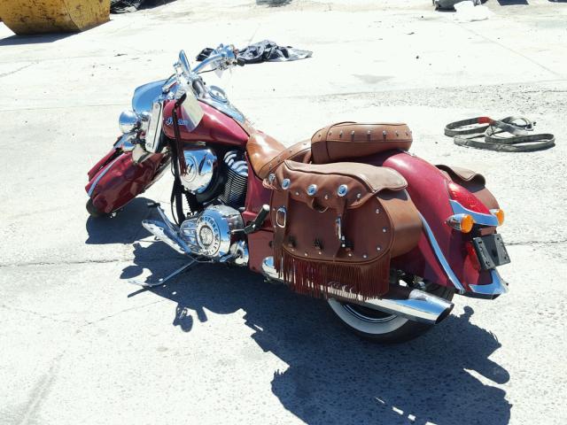 56KCCVAA2F3328532 - 2015 INDIAN MOTORCYCLE CO. CHIEF VINT RED photo 3