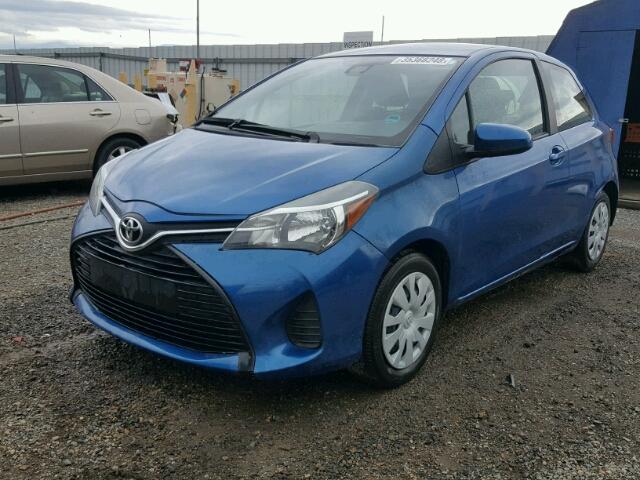 VNKJTUD37HA074343 - 2017 TOYOTA YARIS L BLUE photo 2