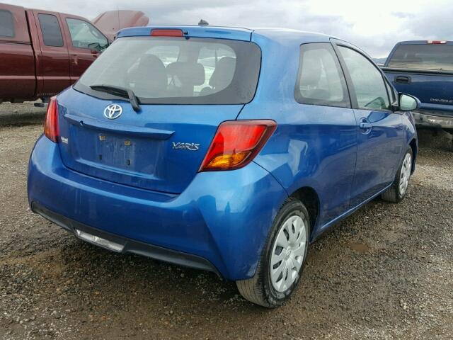 VNKJTUD37HA074343 - 2017 TOYOTA YARIS L BLUE photo 4