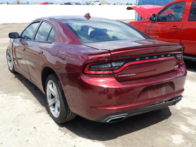 2C3CDXCT5JH176317 - 2018 DODGE CHARGER R/ MAROON photo 3