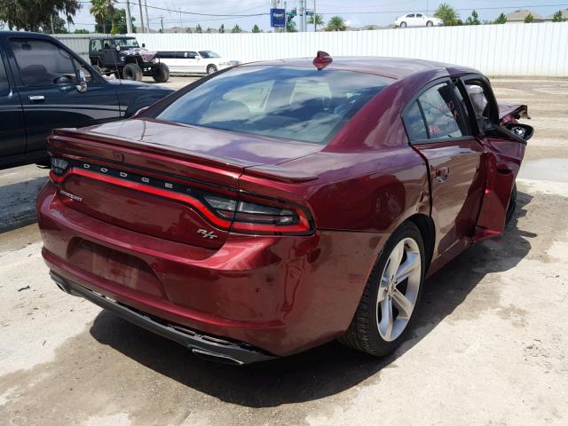 2C3CDXCT5JH176317 - 2018 DODGE CHARGER R/ MAROON photo 4