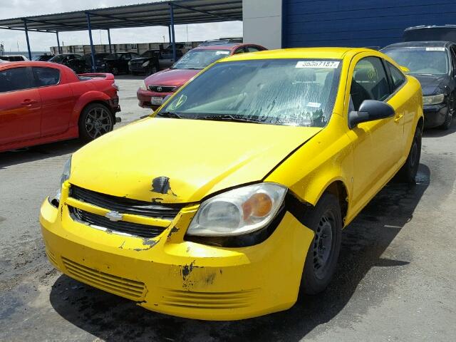 1G1AK15F777415487 - 2007 CHEVROLET COBALT LS YELLOW photo 2