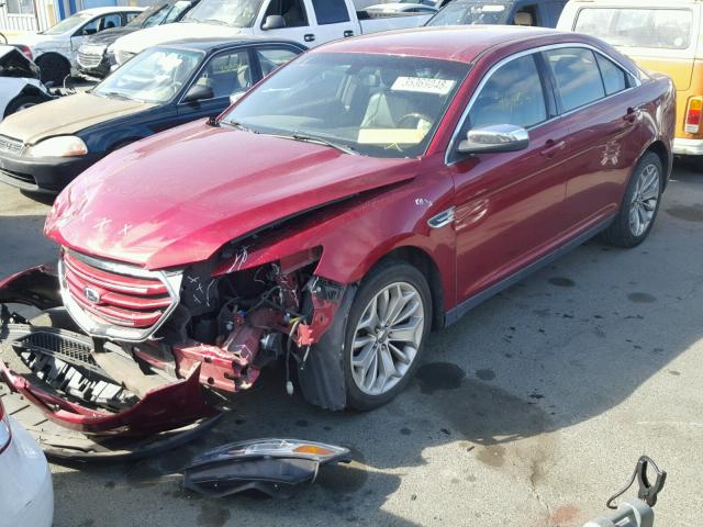 1FAHP2F88DG140811 - 2013 FORD TAURUS LIM RED photo 2