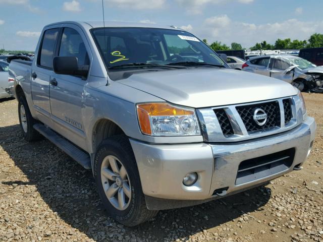 1N6BA0EC0EN509537 - 2014 NISSAN TITAN S SILVER photo 1