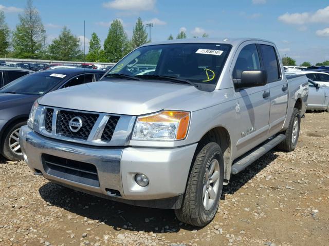 1N6BA0EC0EN509537 - 2014 NISSAN TITAN S SILVER photo 2