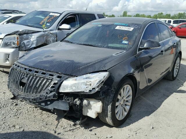 2G4GS5EKXC9123665 - 2012 BUICK REGAL PREM BLACK photo 2