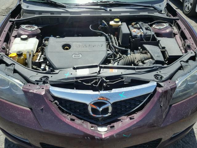 JM1BK32G181852619 - 2008 MAZDA 3 I BURGUNDY photo 7